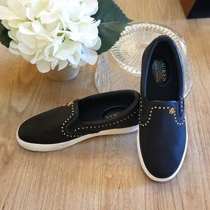 Lauren Ralph Lauren Leather Slip on Shoes